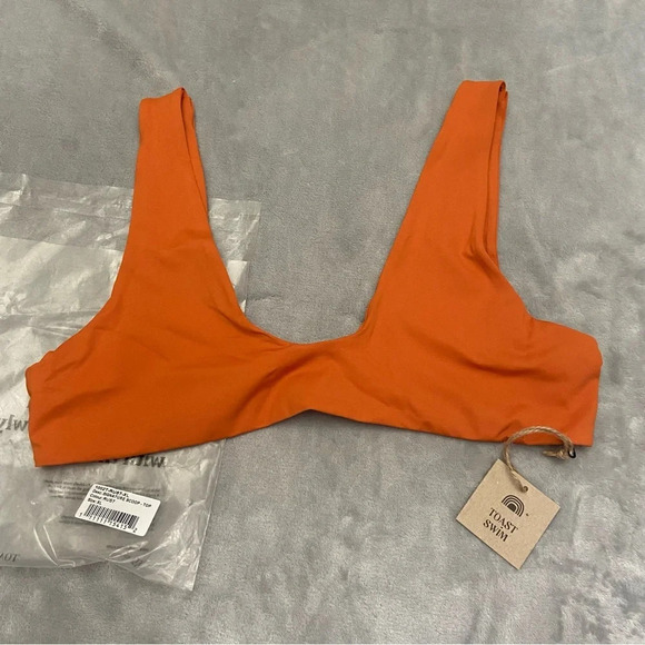 New! Toast Swim x Free People signature scoop top rust nwt 21089 - Picture 4 of 7